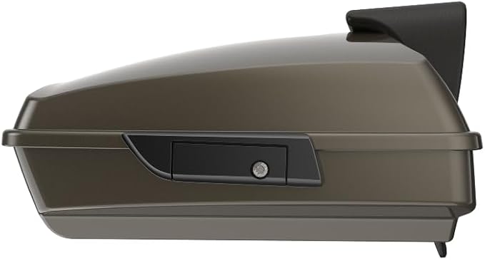 Advanblack Road Glide Tour Trunk Pack River Rock Gray Razor Tour Trunk Pack Backrest Pad for '97-'25 Harley Touring Road King Street Glide Electra Glide CVO models