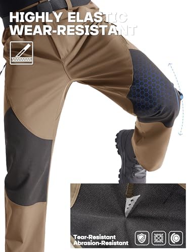 FREE SOLDIER Men's Waterproof Ski Pants Winter Thermal Pants