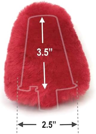 JOUNJIP Dual Wool Buffer Replacement Covers - Handmade 100% Lambswool Polisher Bonnets - for 2.5 x 3.5 Inch Buffing Cones
