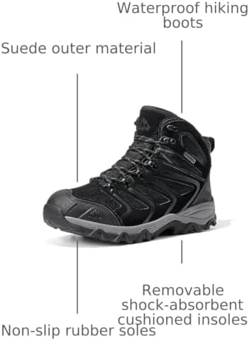 NORTIV 8 Men's Ankle High Waterproof Hiking Boots