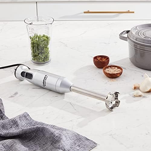 Cuisinart Smart Stick Two-Speed Corded Hand Blender, Powerful Immersion Blender with 300-Watt Motor Blends Shakes, Smoothies, Puree, Baby Food, Soups & Sauces, CSB-175SVP1, Silver