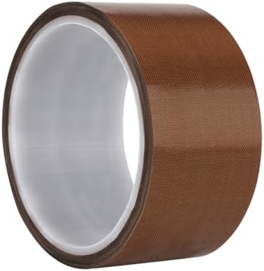 PTFE Heat Resistant Tape Self-Adhesive PTFE Teflon Fabric Tape Suitable for Insulation of high-Temperature Equipment,Width 6Cm,Thickness:0.13mm