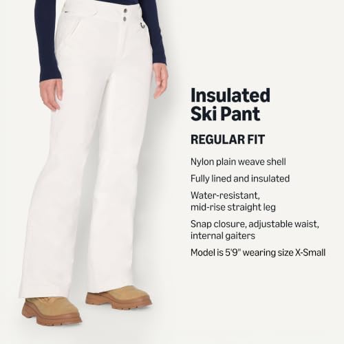 Amazon Essentials Women's Mid-Rise Water-Resistant Insulated Ski Pants