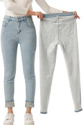 Yehopere Women's Winter Fleece Lined Jeans Slim Fit Warm Skinny High Waist Denim Jean