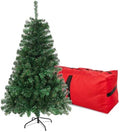 4FT Green Christmas Tree Small Artificial Spruce 450 PVC Branch Metal Stand