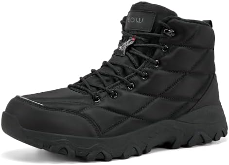 EQW Men's Waterproof Snow Boots Insulation Lightweight Non-Slip