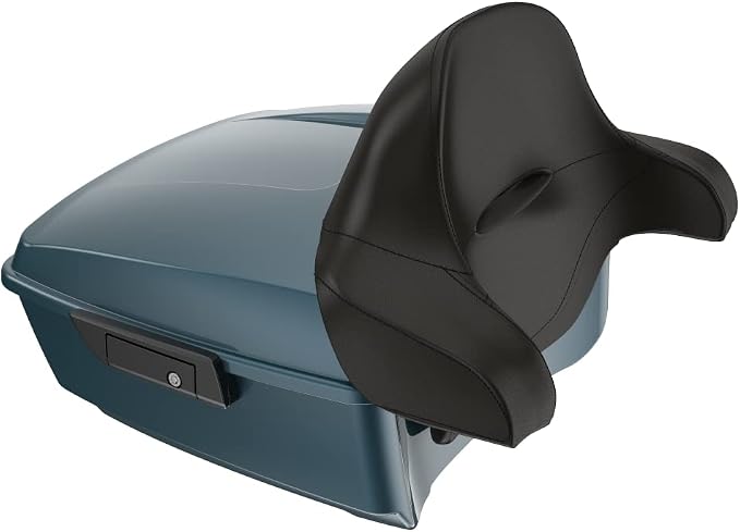 Advanblack Road Glide Tour Trunk Pack Spruce King Tour Trunk Pack Luggage +Wrap-Around Backrest Pad for '97-'25 Harley Touring Road King Street Glide Electra Glide CVO models