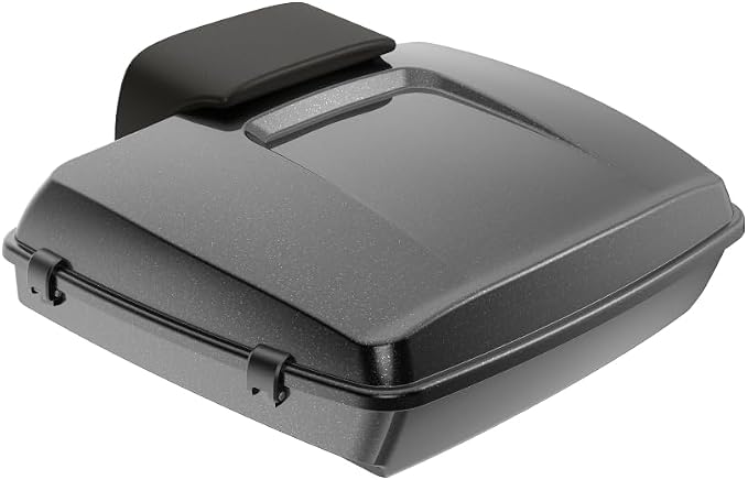 Advanblack Road Glide Tour Trunk Pack Raven Metallic Razor Tour Trunk Pack Backrest Pad for '97-'25 Harley Touring Road King Street Glide Electra Glide CVO Models