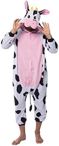 Spooktacular Creations Halloween Dalmatian Dragon Cow Costume, Animal Costume Hooded Jumpsuit for Halloween Cosplay Party