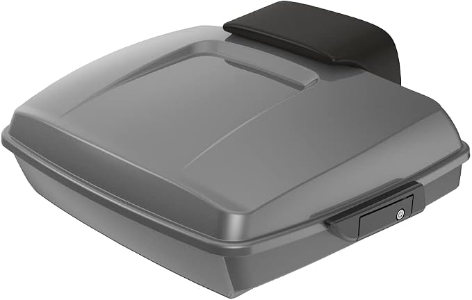 Advanblack Road Glide Tour Trunk Pack Charcoal Pearl Razor Tour Trunk Pack Backrest Pad for '97-'25 Harley Touring Road King Street Glide Electra Glide CVO models