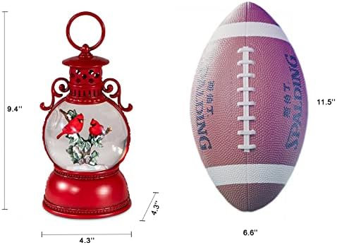 Christmas Snow Globes, Cardinal Christmas Water Globes with 8 Songs, 6H Timer Battery & USB Powered Glitter Snow Globe Music Box Suitable for Christmas Home Decorations Holiday Party Gifts
