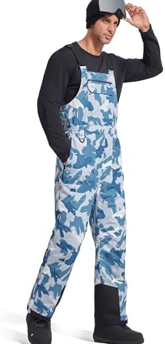 FREE SOLDIER Mens Snow Bibs Ski Snow Pants Softshell Ski Bib Overalls