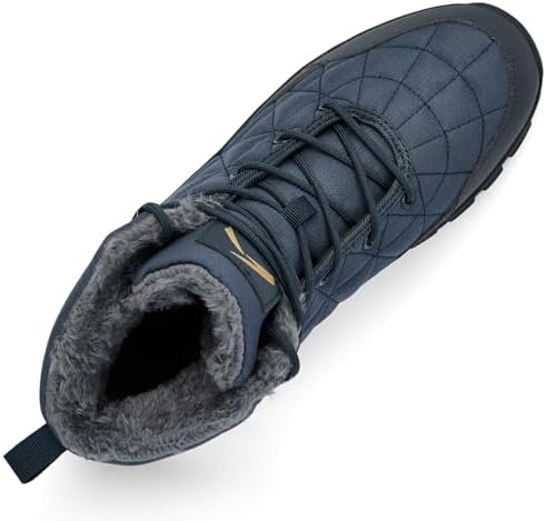 UPSOLO Men's Winter Warm Snow Work Boots