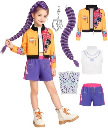 Kids Pop Star Hunter Costume Girls Halloween Costumes Demon Cosplay Outfit