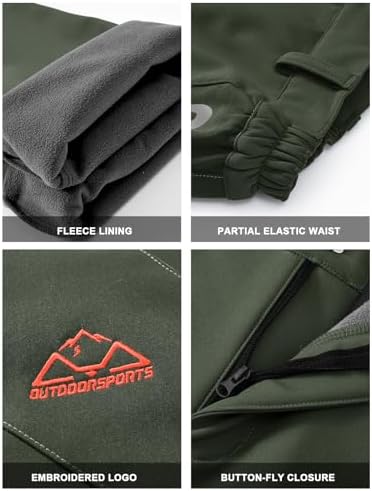 Rdruko Women's Snow Pants Waterproof Insulated Fleece Thermal Ski Hiking Snowboard Pants