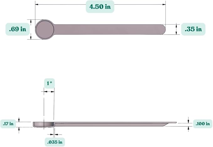1/8 Teaspoon (0.625 mL | A Pinch) Long Handle Plastic Measuring Spoon for Coffee, Protein Powder, Pet Food, Spices, Grains, Dry Goods – Food-Grade BPA-Free (Pack of 100)