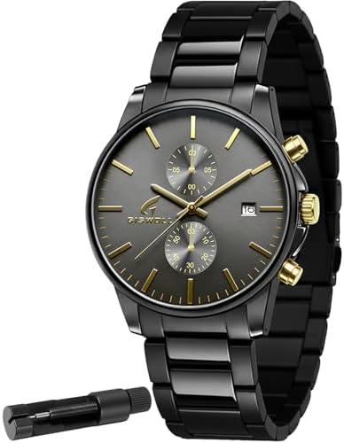 Stylish Stainless Steel Men's Watches with Functional Chronograph Subdials