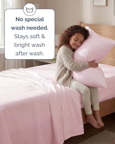 Twin Size 3 Piece Sheet Set - Breathable & Cooling Sheets - Lavender Pink