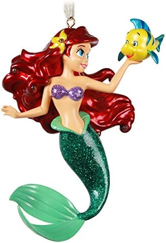 Hallmark Keepsake Christmas Ornament 2020, Disney The Little Mermaid Ariel and Flounder, Metal