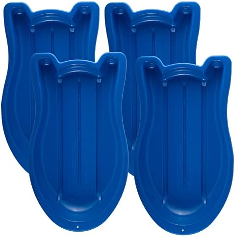Superio Toboggan Snow Sled- 37” Plastic Slider for Kids and Adults- Heavy Duty Sled for 1 Rider with Pull Ropes for Downhill Sledding, Winter Outdoor Sports