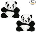 MIGHTY® 2 Pack Microfiber Medium Panda Dog Toys | Ultra Durable Plush Toy with Multiple Layers & Reinforced Seams , Washable and Floats , Mighty® Construction