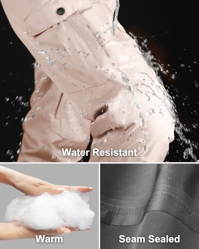 33,000ft Women's Insulated Snow Pants Waterproof Ski with Boot Gaiters