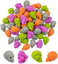 Fun Express Mini Halloween Skull Mochi Squishies, 48 Pc Squishy Fidget Toys