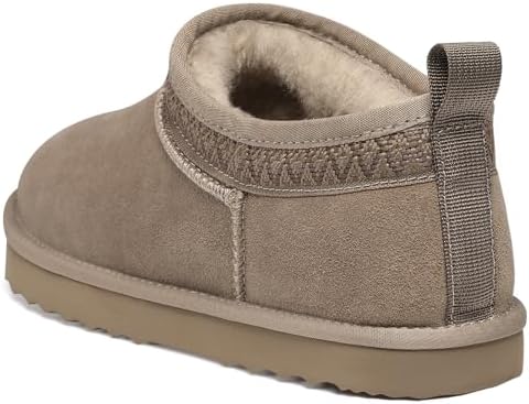 Litfun Genuine Suede Mini Boots for Women Faux Fur Lined Winter Ankle Boots