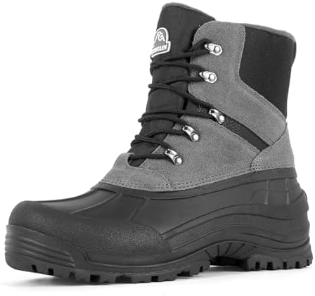 Men's Snow Boots, Waterproof Warm Insulated Winter Boots for Men