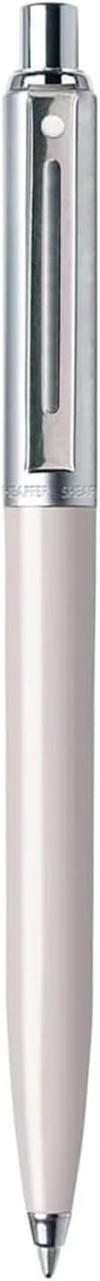 Sheaffer Sentinel White Ballpoint Pen with Chrome Trim
