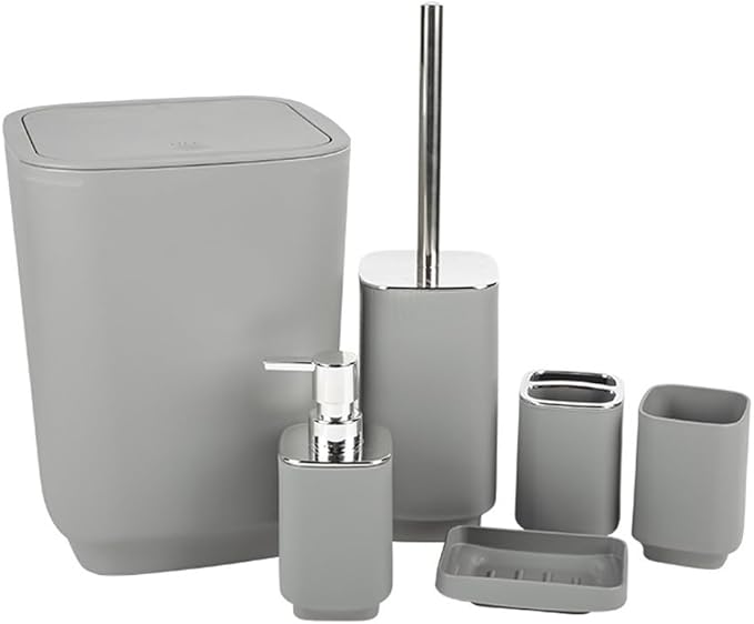 Mouthwash Cup Toothbrush Holder Trash Can Toilet Brush Bathroom Storage Toiletry Set