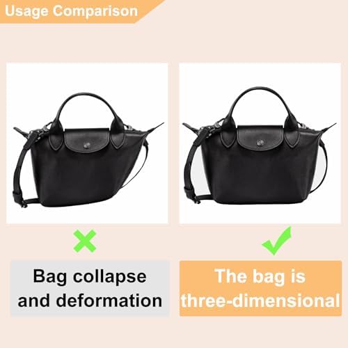 Doxo Small Purse Organizer Insert for Handbags, Felt Neverfull BB Organizer Insert,Mini Tote Bag Organizer with Zipper Pocket, Fit Neverfull BB Longchamp Xtra Energy S and More, Beige-XS