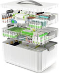 ARSTPEOE 3-Tier Medicine Organizer - Portable Medicine Cabinet with Handle