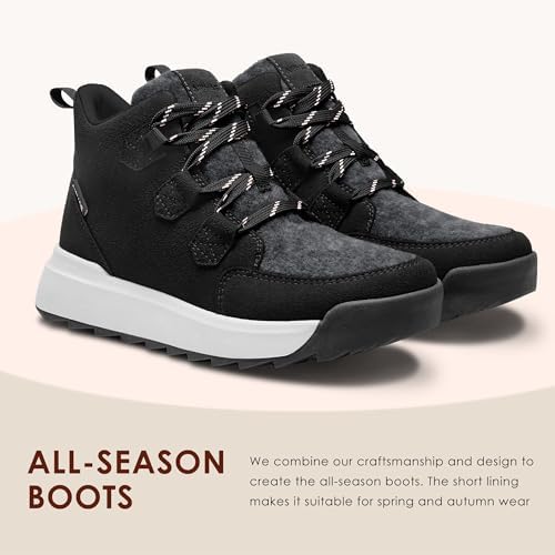 AIRHAS Women's Winter Warm Snow Boots for Women Comfortable Water-Resistant Womens Ankle Boots Fashion Booties