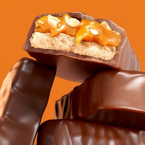 UNREAL Dark Chocolate Caramel Peanut Nougat Bars, Value Size Bags, 3 Pack