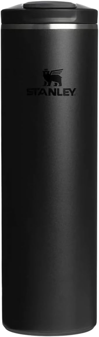 STANLEY 1913 Transit Flip Top Mug 0.6L - Black | Keeps 6 Hours Hot - 12 Hours Cold - Leakproof - Dishwasher Safe - Car Cup Holder Compatible