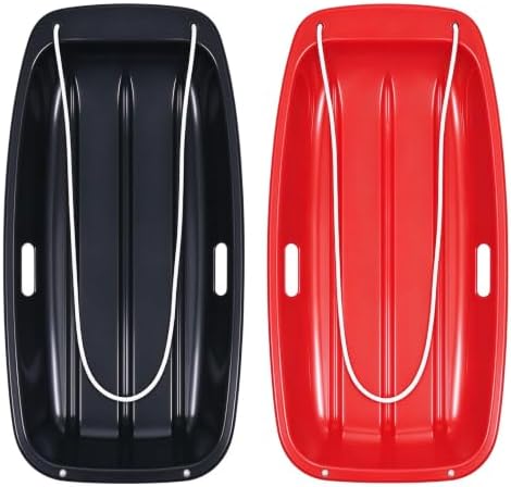35in Snow Sled - PPB+TPE Toboggan with Rope & Handles