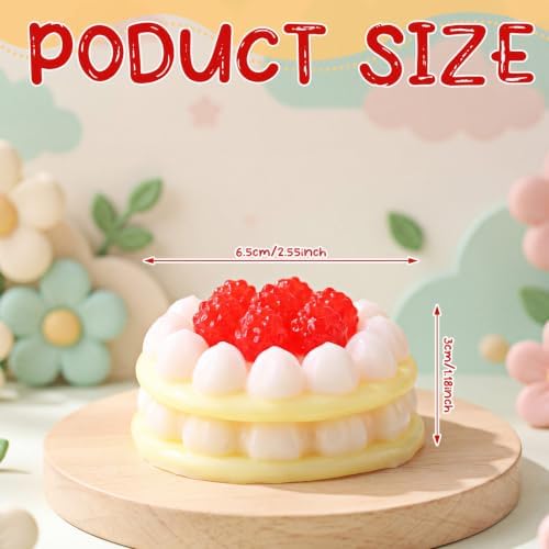 Meooeck 12 Pcs Cake Fidgets Balls for Adults Party Favors