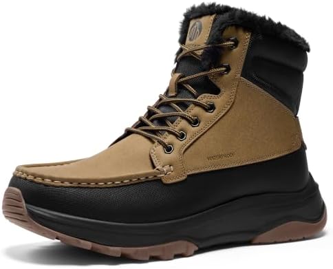Coostar Snow Boots for Men Moc Toe Casual Winter Boots Lightweight