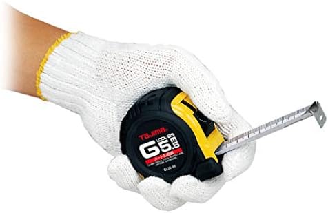 TAJIMA Tape Measure - 16 ft / 5m x 1 inch G-Series Measuring Tape with Dual Metric/Standard Scale & Acrylic Coated Blade - G-16/5MBW