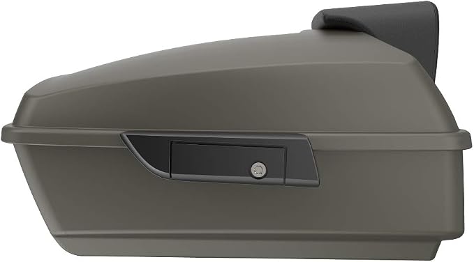 Advanblack Road Glide Tour Trunk Pack Industrial Gray Denim Chopped Tour Trunk Pack Backrest Pad for '97-'25 Harley Touring Road King Street Glide Electra Glide CVO models