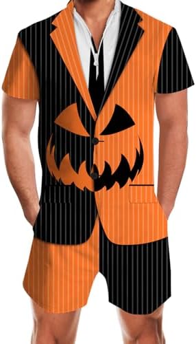 RAISEVERN Mens Romper Male Zipper Shorts Sleeve One Piece Bro Outfits