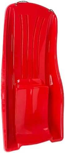 Snow Sled for Kids - SnowBoat Sledge - Single Rider Toboggan with Pull Rope; Outdoor Plastic Winter Sleigh for Toddlers & Kids