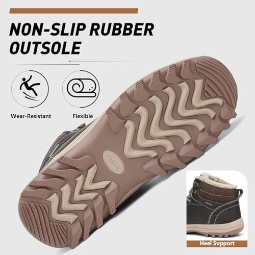 Mishansha Snow Boots for Women Warm Winter Hiking Boots Size 5.5-10.5