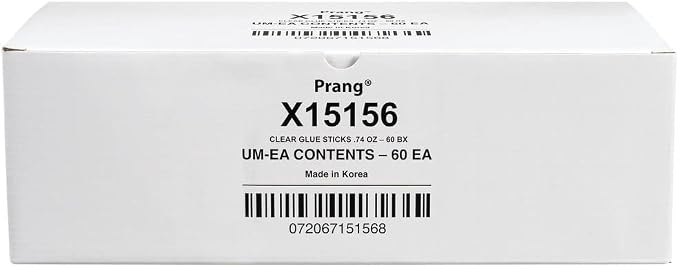 Prang Washable Glue Stick, Clear, 0.74 oz., 60 Count