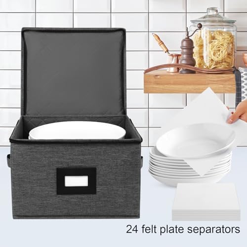 Mayniu 12" Plate Storage containers, Hard Shell Dish Storage Containers