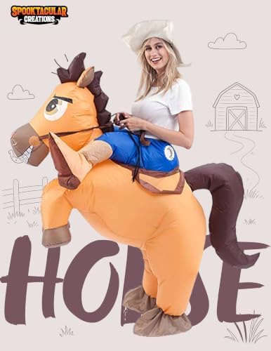 Spooktacular Creations Halloween Ride-On Inflatable Horse Costume Adult