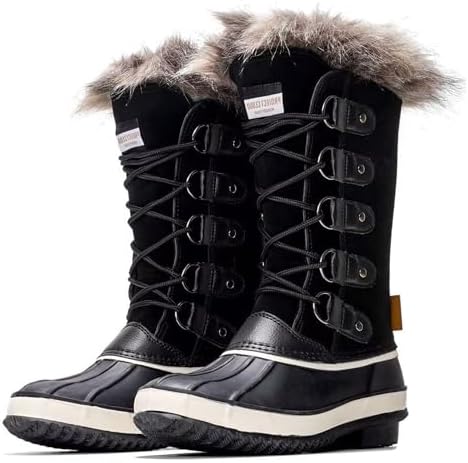 Project Cloud 100% Genuine Leather Waterproof Fur Snow Boots for Women
