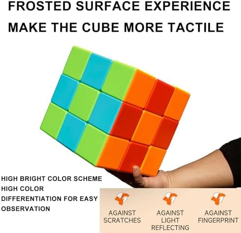 Giant Magic Cube 3x3, 18CM Extra Large Stickerless Puzzle Cube for All Ages