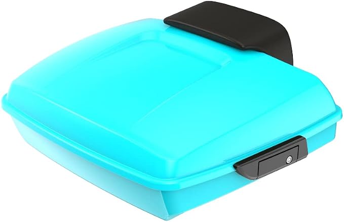 Advanblack Road Glide Tour Trunk Pack Frosted Pearl Razor Tour Trunk Pack Backrest Pad for '97-'25 Harley Touring Road King Street Glide Electra Glide CVO models